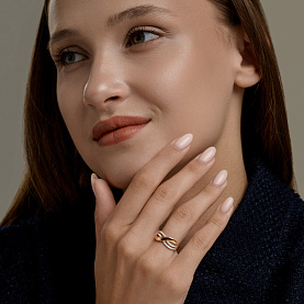 Кольцо SOKOLOV - Золото 585, Фианит (арт. 019816)