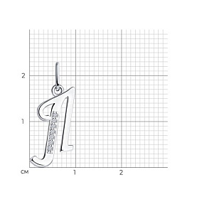 Подвеска SOKOLOV - Серебро 925, Фианит (арт. 94031370)