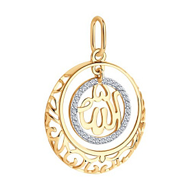 Подвеска SOKOLOV - Золото 585, Фианит (арт. 034441)