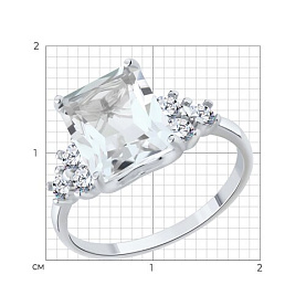 Кольцо SOKOLOV - Серебро 925, Фианит (арт. 92014653)