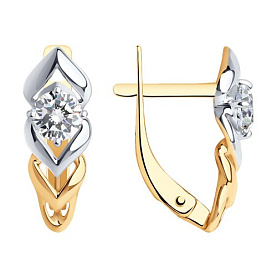 Серьги SOKOLOV - Золото 375, Фианит (арт. 027233-4)