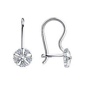 Серьги SOKOLOV - Серебро 925, Фианит (арт. 94021301)