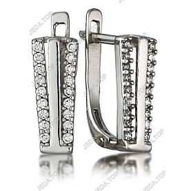 Серьги Галатея - Серебро 925, Фианит (арт. 3352.1)