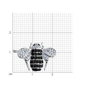 Брошь SOKOLOV - Серебро 925, Фианит (арт. 94040066)