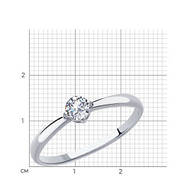 Кольцо SOKOLOV - Серебро 925, Фианит (арт. 94012840)