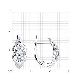 Серьги SOKOLOV - Серебро 925, Фианит (арт. 94022357)