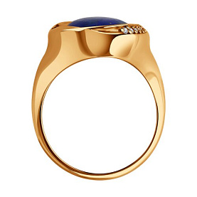 Кольцо SOKOLOV - Серебро 925, Ляпис, Фианит (арт. 83010260)