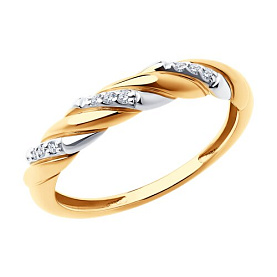 Кольцо SOKOLOV - Золото 375, Фианит (арт. 31-110-02075-1)