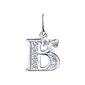 Подвеска SOKOLOV - Серебро 925, Фианит (арт. 94030472)