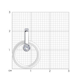 Подвеска Diamant - Серебро 925, Керамика, Фианит (арт. 94-130-01280-2)