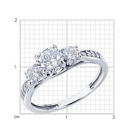 Кольцо Diamant - Серебро 925, Фианит (арт. 94-110-02151-1)