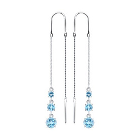 Серьги SOKOLOV - Серебро 925, Топаз (арт. 92022165)