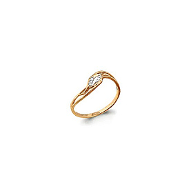 Кольцо Аквамарин - Золото 585, Фианит (арт. 62235А.1)