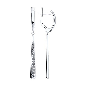 Серьги SOKOLOV - Серебро 925, Фианит (арт. 94022837)