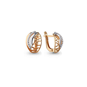 Серьги Аквамарин - Золото 375, Фианит (арт. 45435А.8)