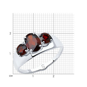 Кольцо Diamant - Серебро 925, Гранат (арт. 94-310-00556-2)