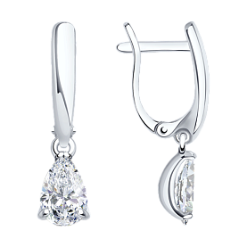 Серьги SOKOLOV - Серебро 925, Фианит (арт. 94021997)