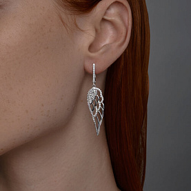 Серьги SOKOLOV - Серебро 925, Фианит (арт. 94023493)