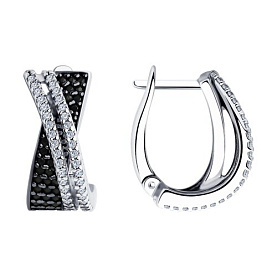 Серьги SOKOLOV - Серебро 925, Фианит (арт. 94025961)