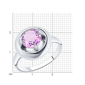 Кольцо Diamant - Серебро 925, Аметист (арт. 94-310-00782-2)