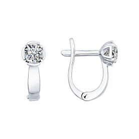 Серьги SOKOLOV - Серебро 925, Фианит (арт. 94025664)