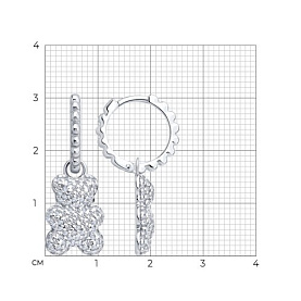 Серьги SOKOLOV - Серебро 925, Фианит (арт. 94027103)