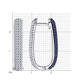 Серьги Diamant - Серебро 925, Фианит (арт. 94-120-01900-1)