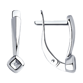 Серьги SOKOLOV - Серебро 925, Бриллиант (арт. 87020022)