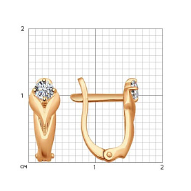 Серьги SOKOLOV - Серебро 925, Фианит (арт. 93020640)