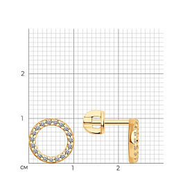 Серьги SOKOLOV - Серебро 925, Фианит (арт. 93022437)