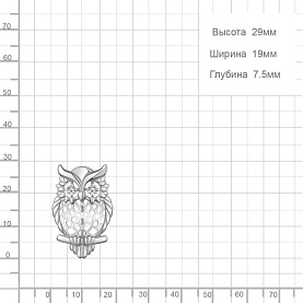 Брошь Аквамарин - Серебро 925, Фианит (арт. 77491А.5)