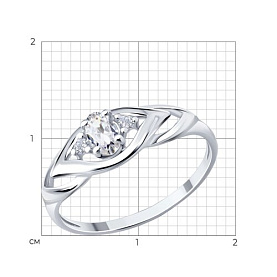 Кольцо Diamant - Серебро 925, Фианит (арт. 94-110-00205-1)