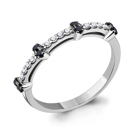 Кольцо Аквамарин - Серебро 925, Фианит (арт. 67209АЧ.5)