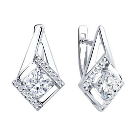 Серьги Diamant - Серебро 925, Фианит (арт. 94-120-00020-1)