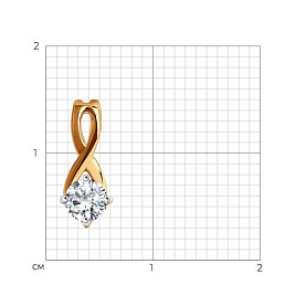 Подвеска SOKOLOV - Золото 375, Фианит (арт. 31-130-01001-1)