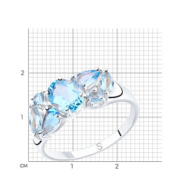 Кольцо SOKOLOV - Серебро 925, Топаз (арт. 92011808)