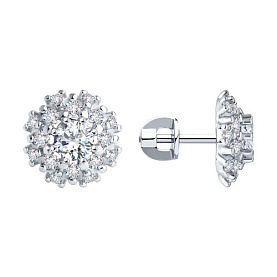 Серьги SOKOLOV - Серебро 925, Фианит (арт. 94025268)