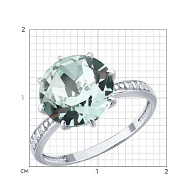 Кольцо Diamant - Серебро 925, Кристалл, Фианит (арт. 94-110-00397-1)