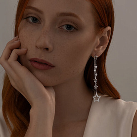 Серьги SOKOLOV - Серебро 925, Фианит (арт. 94025894)