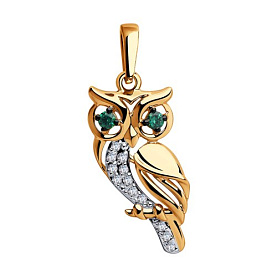 Подвеска SOKOLOV - Золото 375, Фианит (арт. 035616-4)