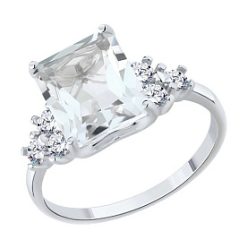 Кольцо SOKOLOV - Серебро 925, Фианит (арт. 92014653)