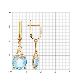 Серьги SOKOLOV - Золото 375, Топаз (арт. 37728470)