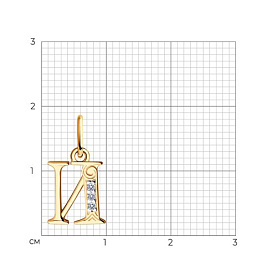 Подвеска SOKOLOV - Золото 585, Фианит (арт. 033819)