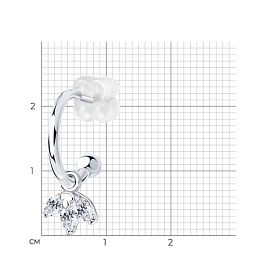 Серьга SOKOLOV - Серебро 925, Фианит (арт. 94170137)