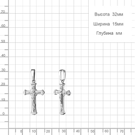 Подвеска Аквамарин - Серебро 925 (арт. 22305А.5)