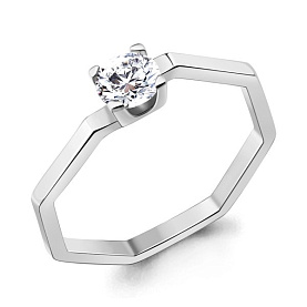 Кольцо Аквамарин - Серебро 925, Фианит (арт. 67716А.5)