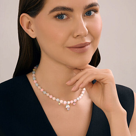 Колье SOKOLOV - Серебро 925, Кварц, Фианит (арт. 83070066)