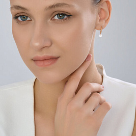 Серьги Diamant - Золото 585, Фианит (арт. 51-122-00487-1)
