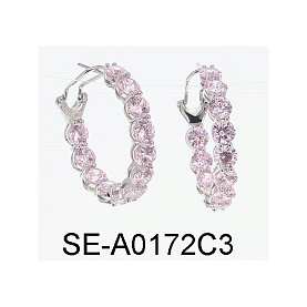 Серьги Фиделис - Серебро 925, Фианит (арт. SE-A0172-p)