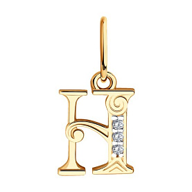Подвеска SOKOLOV - Золото 585, Фианит (арт. 033827)